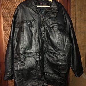 Phase Two Black leather Men’s jacket 2X